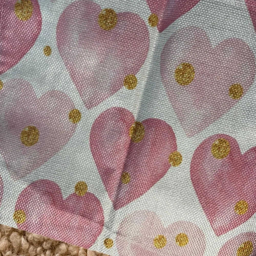 Valentines Day Placemats 4pc Pink Heart Table Decor Wedding Party Decorations